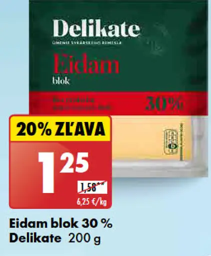Delikate Eidam blok 30 %