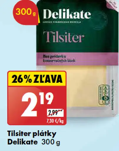 Delikate Tilsiter plátky