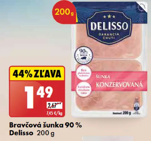 Delisso Bravčová šunka 90 %