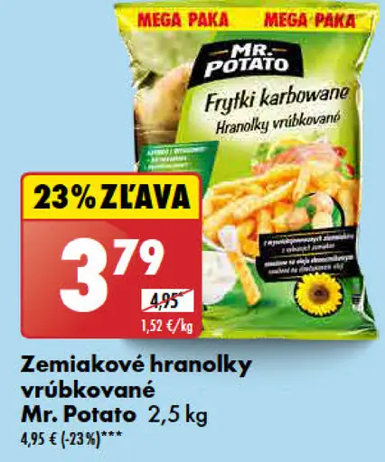 Zemiakové hranolky vrúbkované Mr. Potato