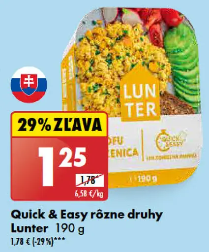Lunter Quick & Easy rôzne druhy