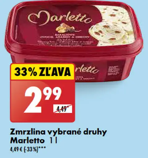 Zmrzlina multi-pack rôzne druhy Marletto