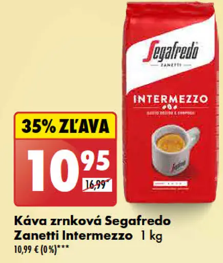 Segafredo Zanetti Káva zrnková Intermezzo