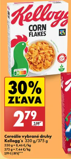 Kellogg's Cereálie vybrané druhy