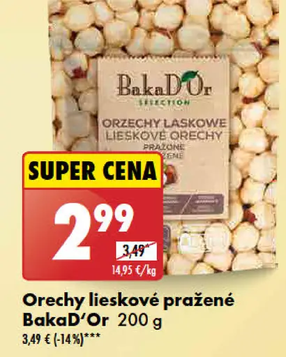 BakaD'Or Orechy lieskové pražené
