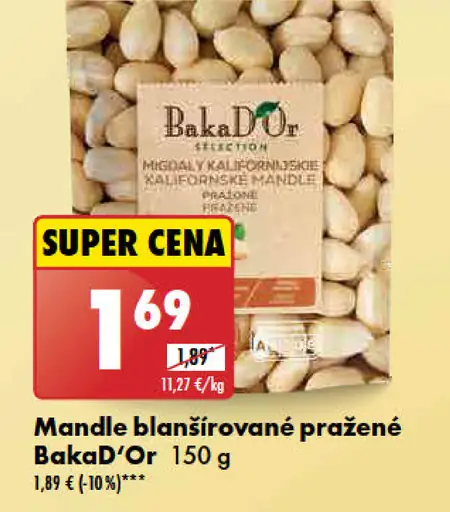 BakaD'Or Mandle blanšírované pražené