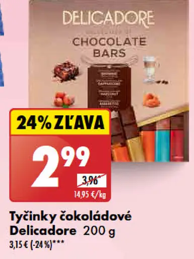 Tyčinky čokoládové Delicadore