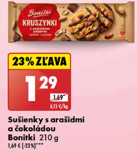 Bonitki Sušienky s arašidmi a čokoládou