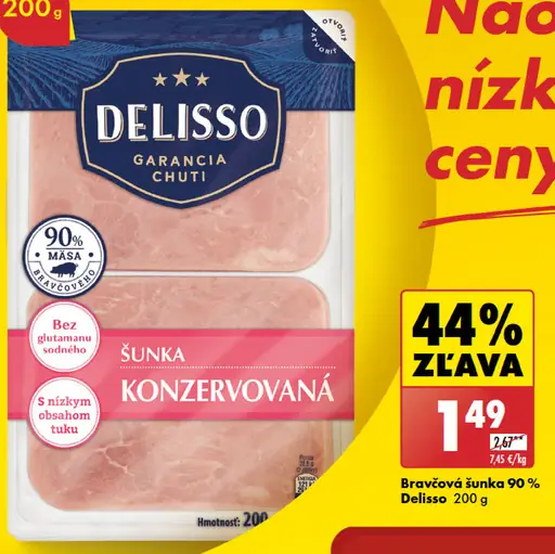 Delisso šunka konzervovaná