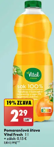 Pomarančová šťava Vital Fresh
