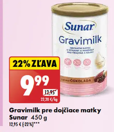 Sunar Gravimilk pre dojčiace matky