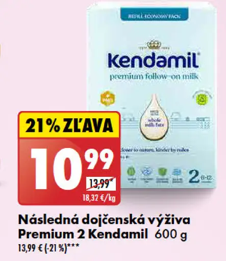 Kendamil Následná dojčenská výživa Premium 2
