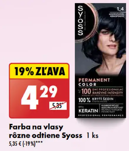 Syoss farba na vlasy rôzne odtiene