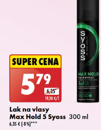 Syoss lak na vlasy Max Hold 5