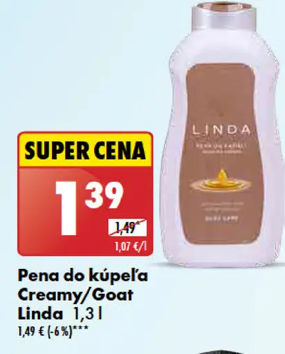 Linda pena do kúpeľa Creamy/Goat