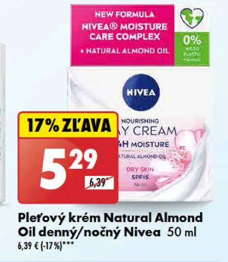 Nivea Pleťový krém Natural Almond Oil denný/nočný