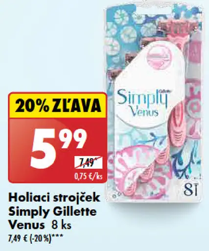 Gillette Holiaci strojček Simply Venus
