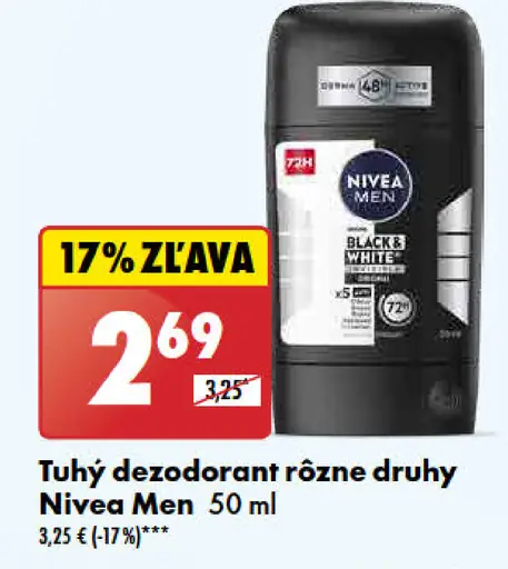 Nivea Men Tuhý dezodorant rôzne druhy