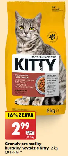 Kitty granuly pre mačky kuracie/hovädzie