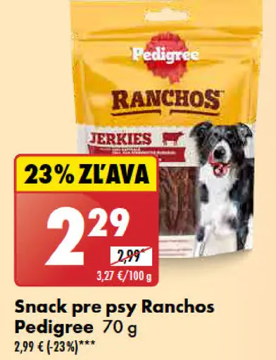 Pedigree Ranchos jerky snack pre psy