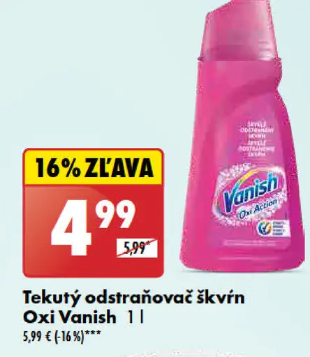 Vanish Tekutý odstraňovač škvŕn Oxi