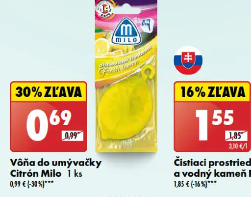 Milo Vôňa do umývačky Citrón