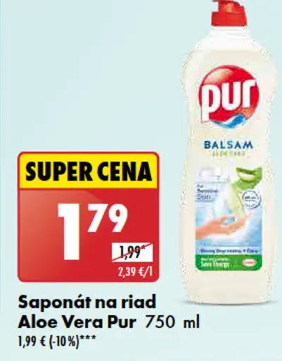 Pur saponát na riad Aloe Vera