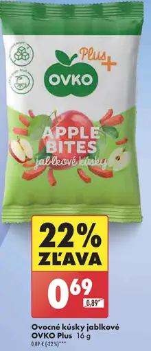 OVKO Plus Ovocné kúsky jablkové