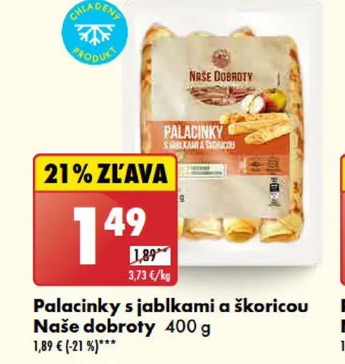 Naše dobroty Palacinky s jablkami/syrom