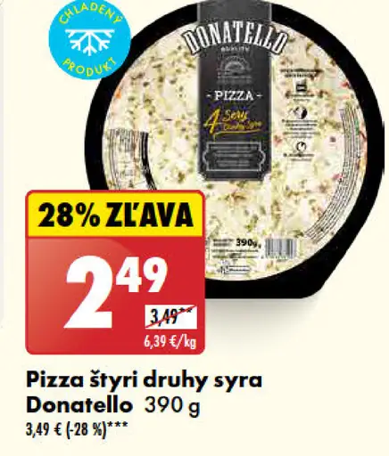 Donatello Pizza štyri druhy syra