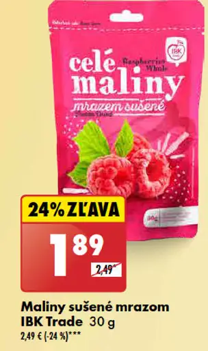 IBK Trade Maliny sušené mrazom