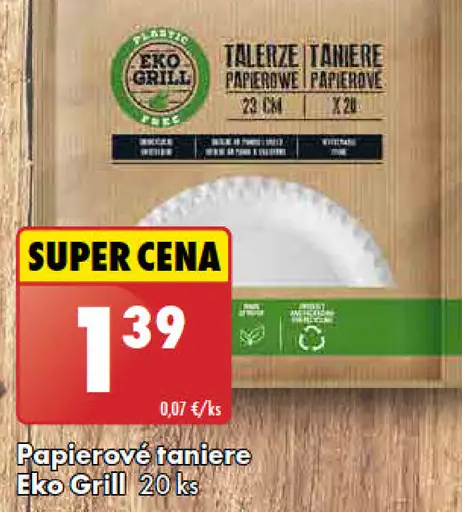 Eko Grill Papierové taniere
