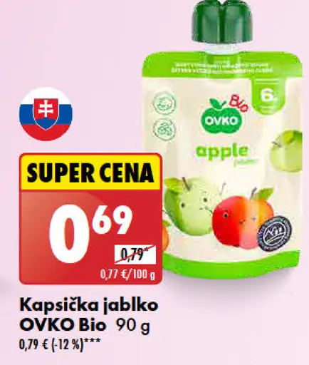 Ovko Bio kapsička jablko