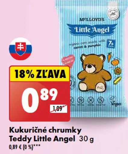 Kukuričné chrumky Teddy Little Angel