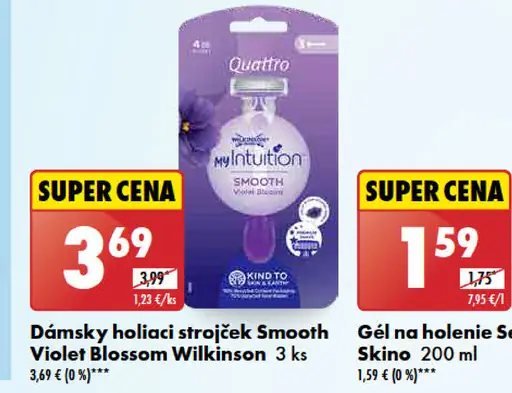 Dámsky holiaci strojček Smooth Violet Blossom Wilkinson
