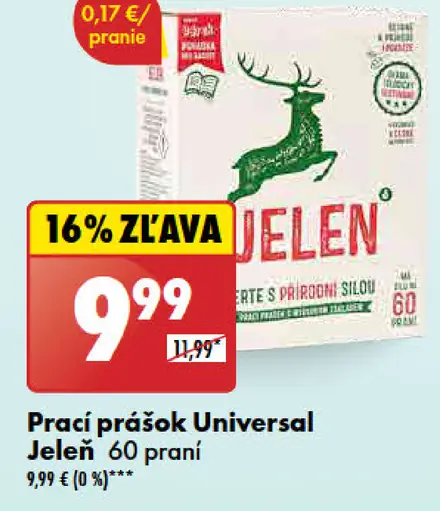 Jelen Prací prášok Universal