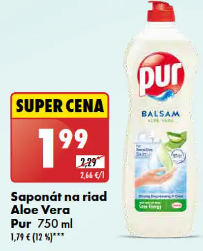 Pur saponát na riad Aloe Vera