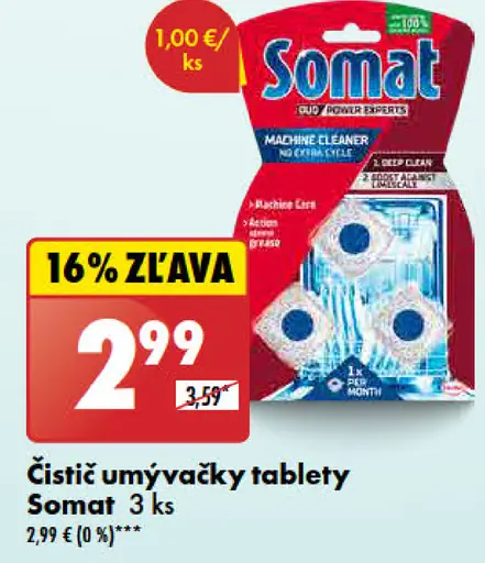 Somat Čistič umývačky tablety