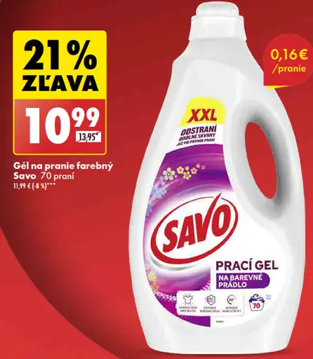 Savo Gél na pranie farebný