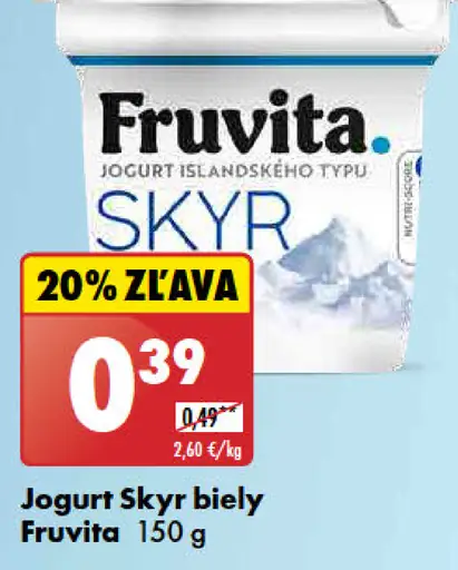 Fruvita Jogurt Skyr biely