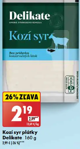 Delikate Kozí syr plátky