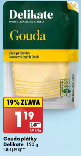 Delikate Gouda plátky