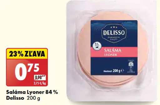 Saláma Lyoner 84% Delisso