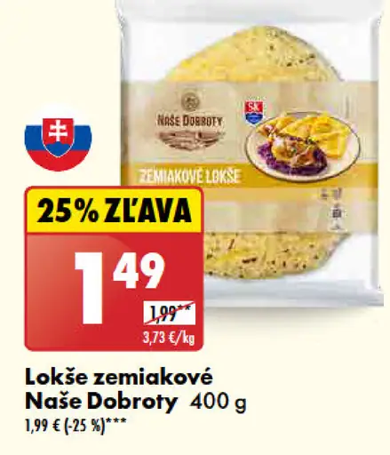 Naše dobroty lokše zemiakové