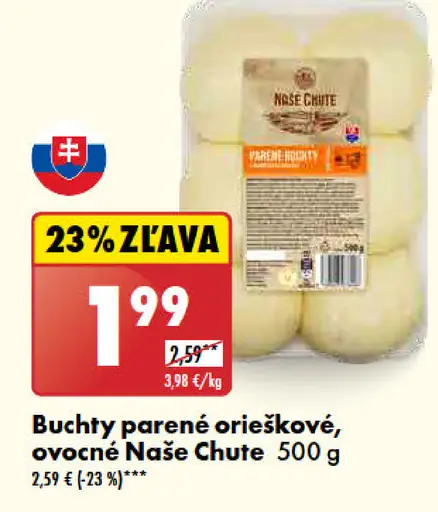 Naše Chute Buchty parené orechové, ovocné