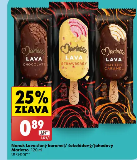 Marletto Nanuk Lava slaný karamel/čokoládový/jahodový