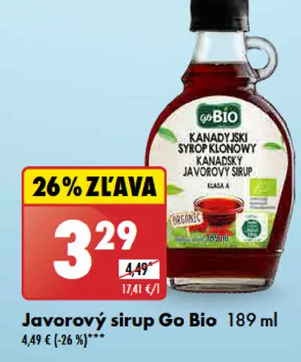 Go Bio Javorový sirup