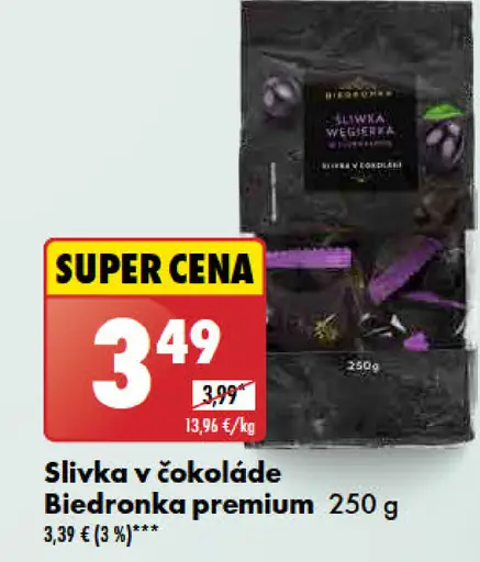 Biedronka Slivka v čokoláde