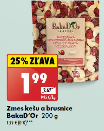 BakaD'Or Zmes kešu a brusnice