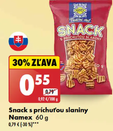 Namex Snack s príchuťou slaniny